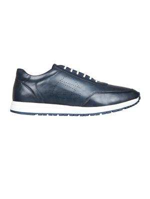 navy leather sport shoes - 14783883 - Standard Image - 2