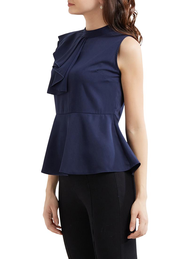 navy blue layered top - 14784525 - Zoom Image - 2