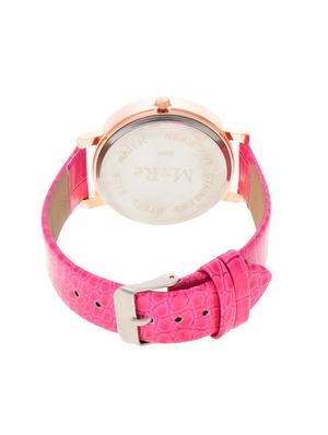 Women Pink leather Strap Analog Watch - 14789373 - Standard Image - 2