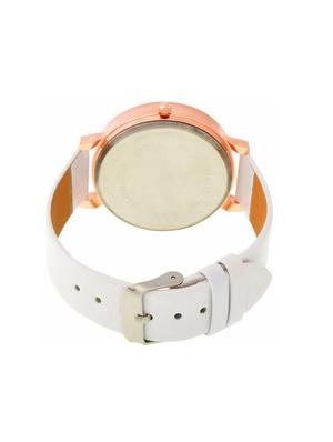 Women White leather Strap Analog Watch - 14789375 - Standard Image - 2