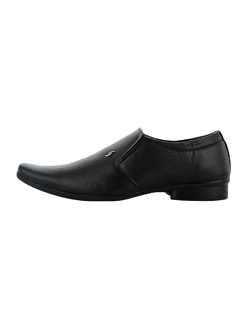 black leatherette formal slip on - 14790590 - Zoom Image - 2