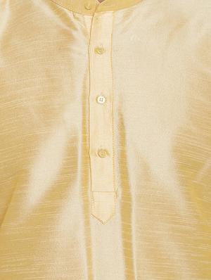 gold and peach dupion ethnic wear set - 14794161 - Standard Image - 5
