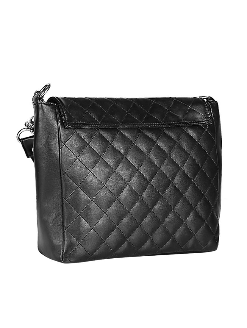 black leatherette regular sling bag - 14800750 - Zoom Image - 2