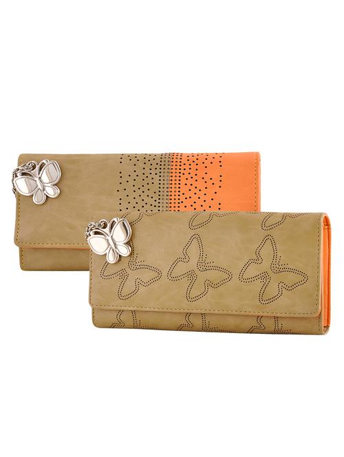 beige leatherette wallet - 14800766 - Standard Image - 1