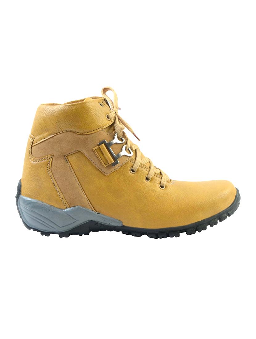 beige leatherette high ankle boots - 14804815 - Zoom Image - 2