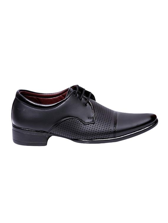 black leatherette formal derby - 14804822 - Zoom Image - 2