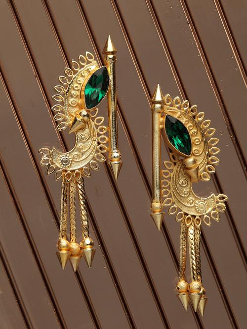 gold brass drop earring - 14806801 - Standard Image - 1