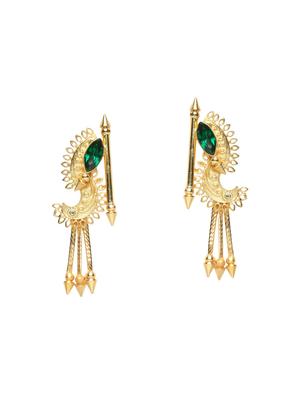 gold brass drop earring - 14806801 - Standard Image - 2