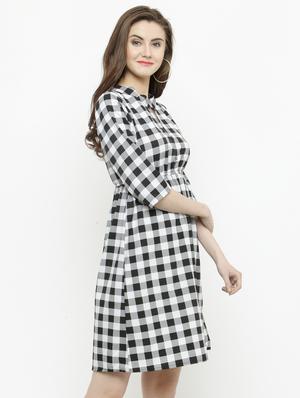 black printed casual dress - 14811734 - Standard Image - 2