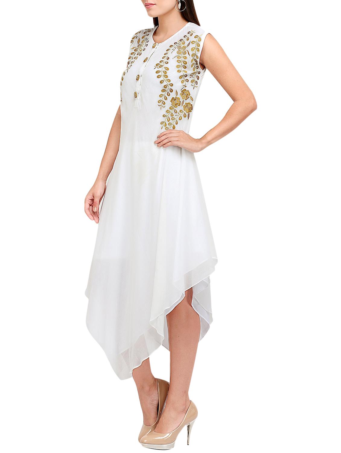 white asymmetric dress - 14813832 - Zoom Image - 2
