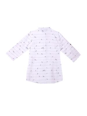 white polyester kurta - 14815423 - Standard Image - 2
