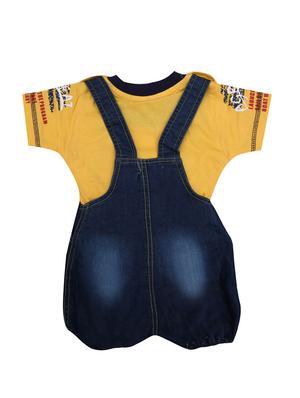 yellow cotton blend dungaree - 14815670 - Standard Image - 2
