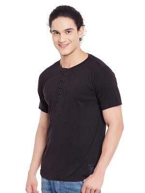 black cotton t-shirt - 14816006 - Standard Image - 2