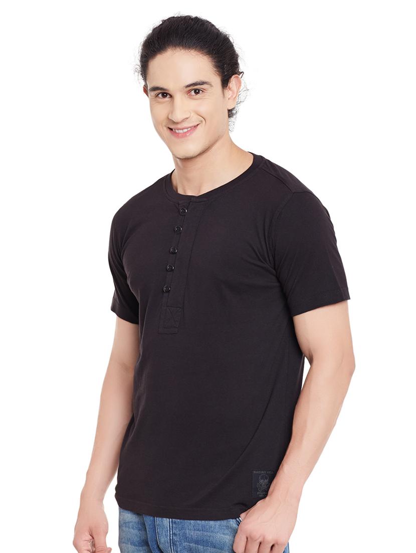 black cotton t-shirt - 14816006 - Zoom Image - 2