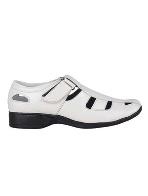 white leatherette slip on sandal - 14817195 - Standard Image - 2