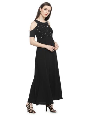 cold shoulder pearl embellished maxi dress - 14818378 - Standard Image - 2