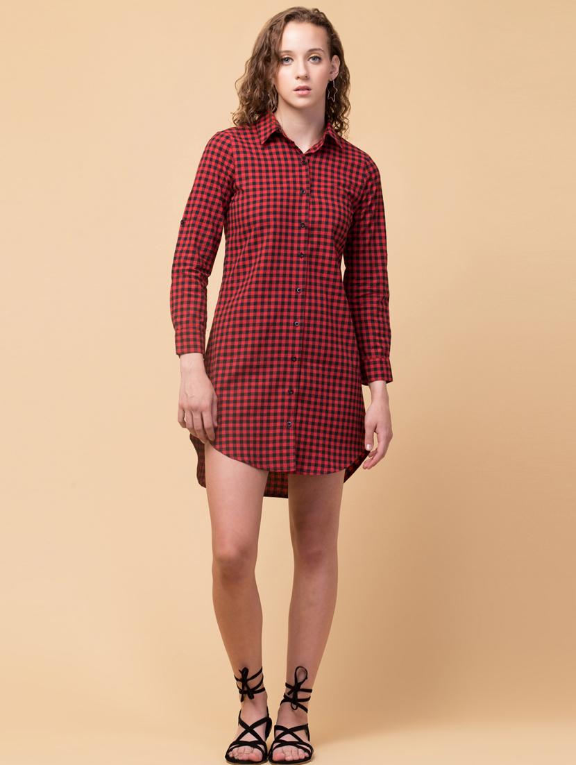 women's shirt self design dress