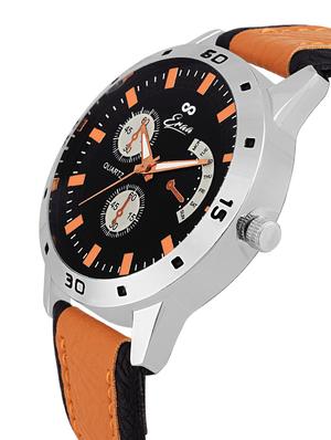 eraa black chrono pattern analog wrist watch for men - 14839026 - Standard Image - 2