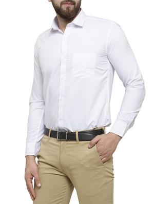white cotton formal shirt - 14841532 - Standard Image - 2