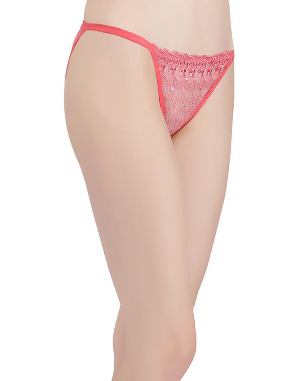 Pink lacy bikini panty - 14842414 - Zoom Image - 2