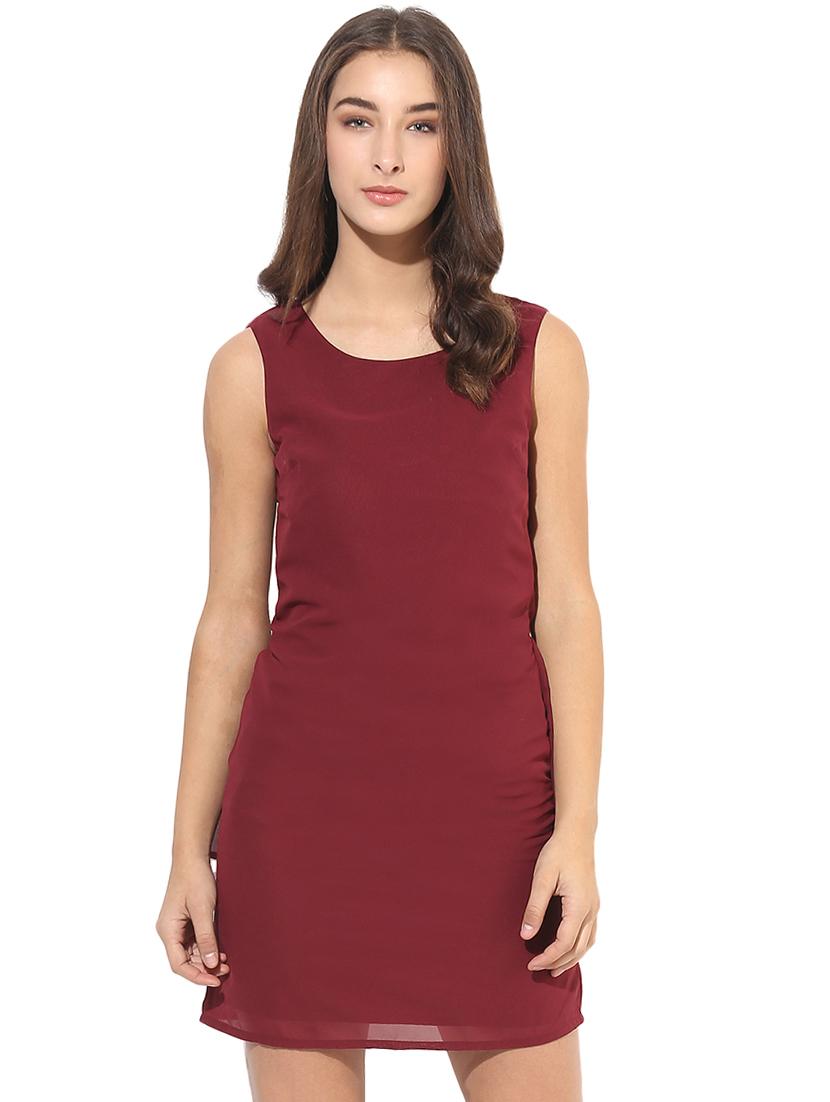 lace-up back sheath dress - 14845600 - Zoom Image - 2