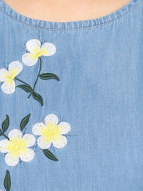 ruffle detail embroidered dress - 14845612 - Zoom Image - 5