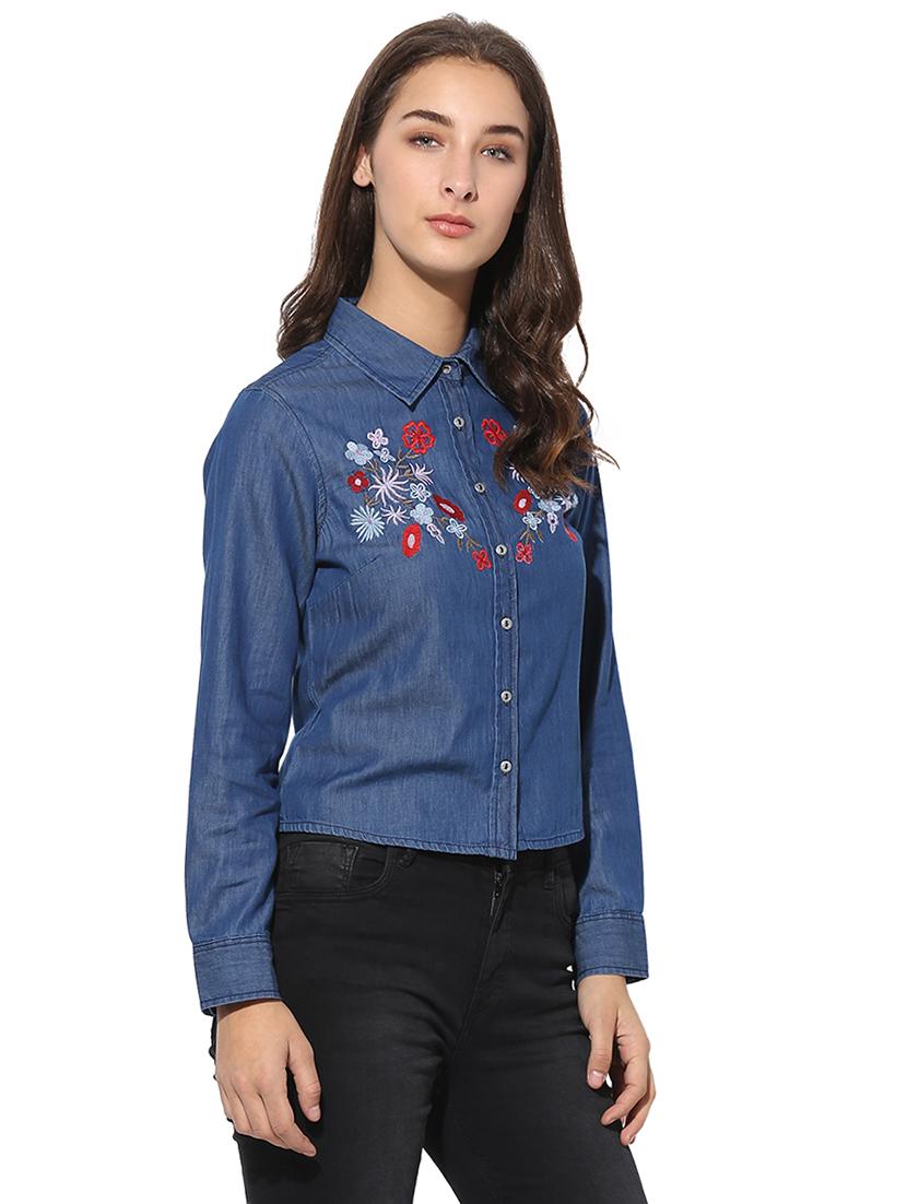 blue denim regular shirt - 14845625 - Zoom Image - 2