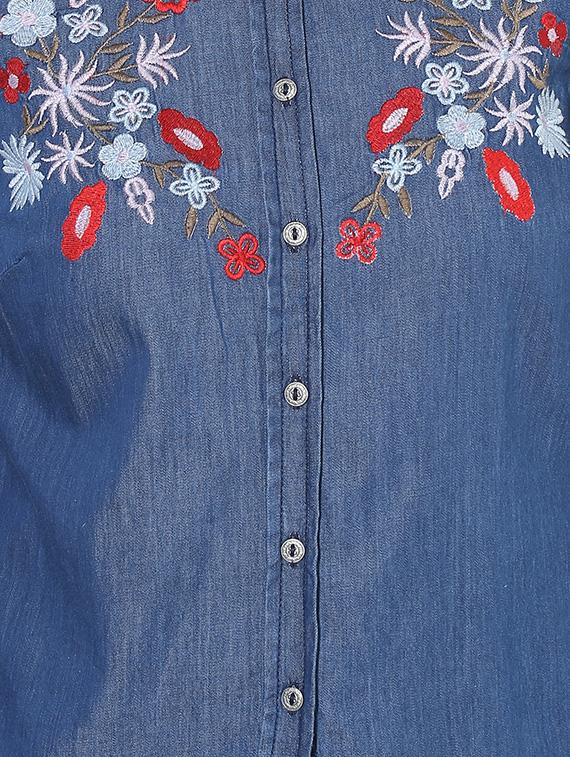 blue denim regular shirt - 14845625 - Zoom Image - 5