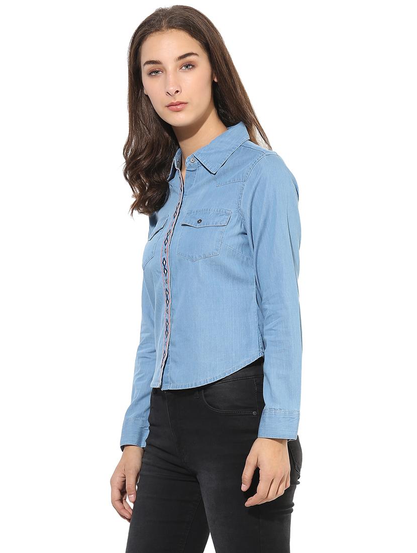 blue denim regular shirt - 14845630 - Zoom Image - 2