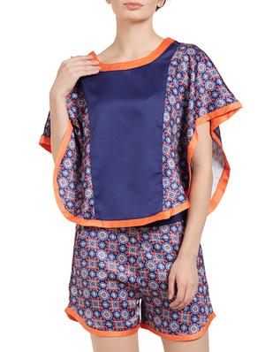 blue nightwear shorts set - 14847183 - Standard Image - 2