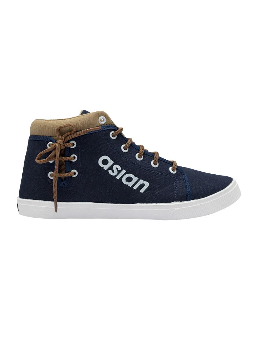 navy Canvas lace up sneaker - 14847299 - Zoom Image - 2
