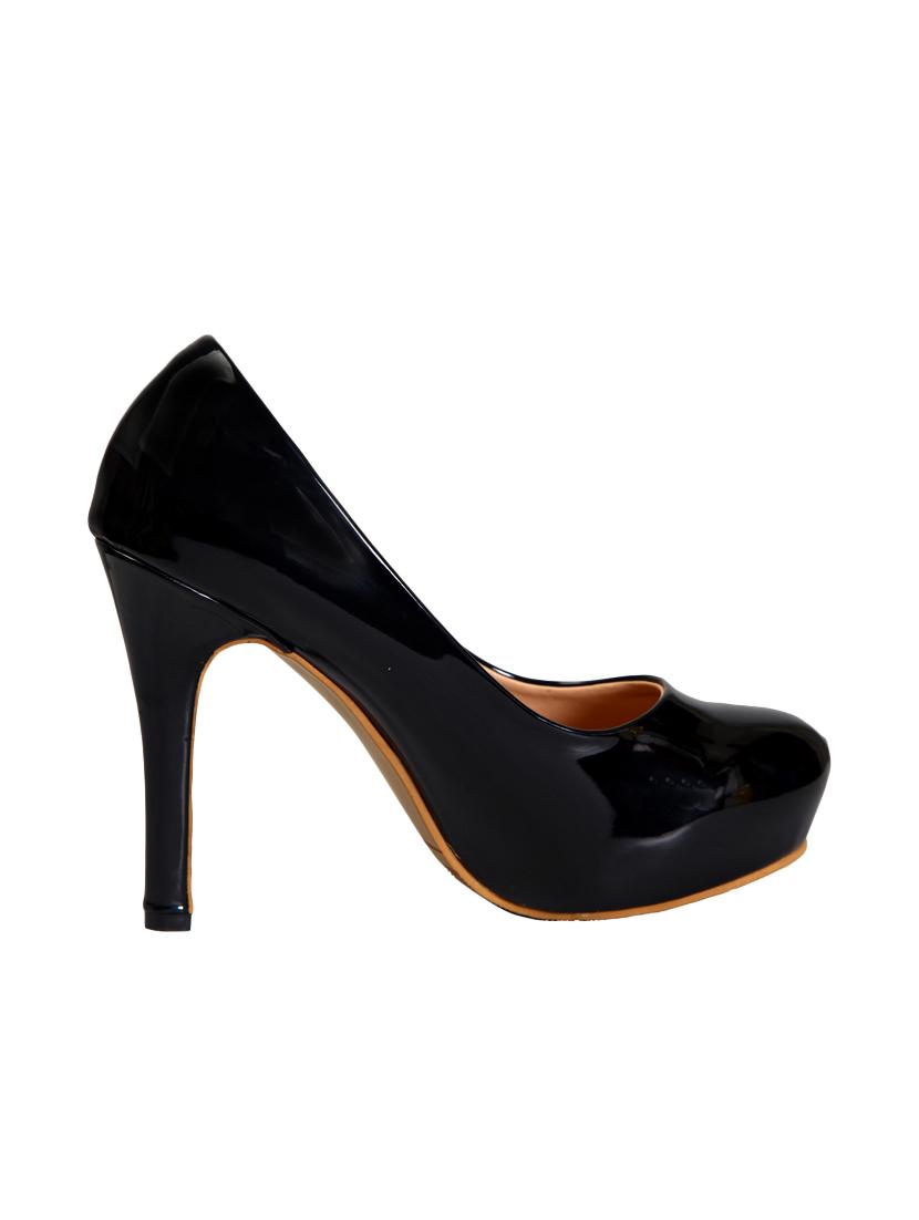 black patent slip on pumps - 14847937 - Zoom Image - 2