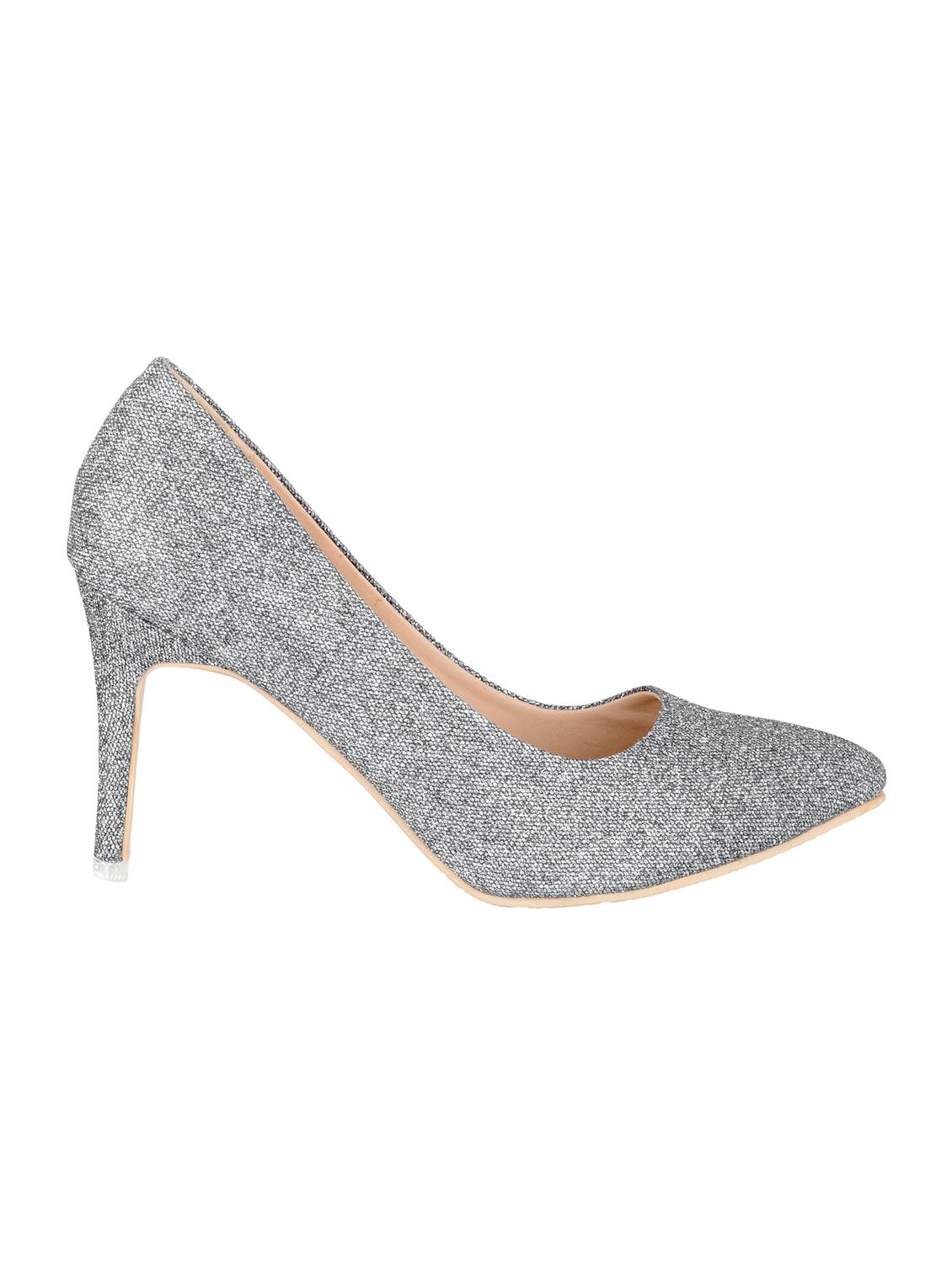 grey faux leather slip on pumps - 14847940 - Zoom Image - 2