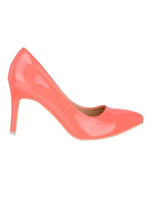 pink patent slip on pumps - 14847943 - Standard Image - 2