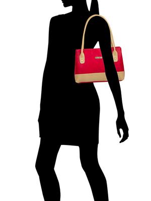red leatherette regular handbag - 14848587 - Standard Image - 5