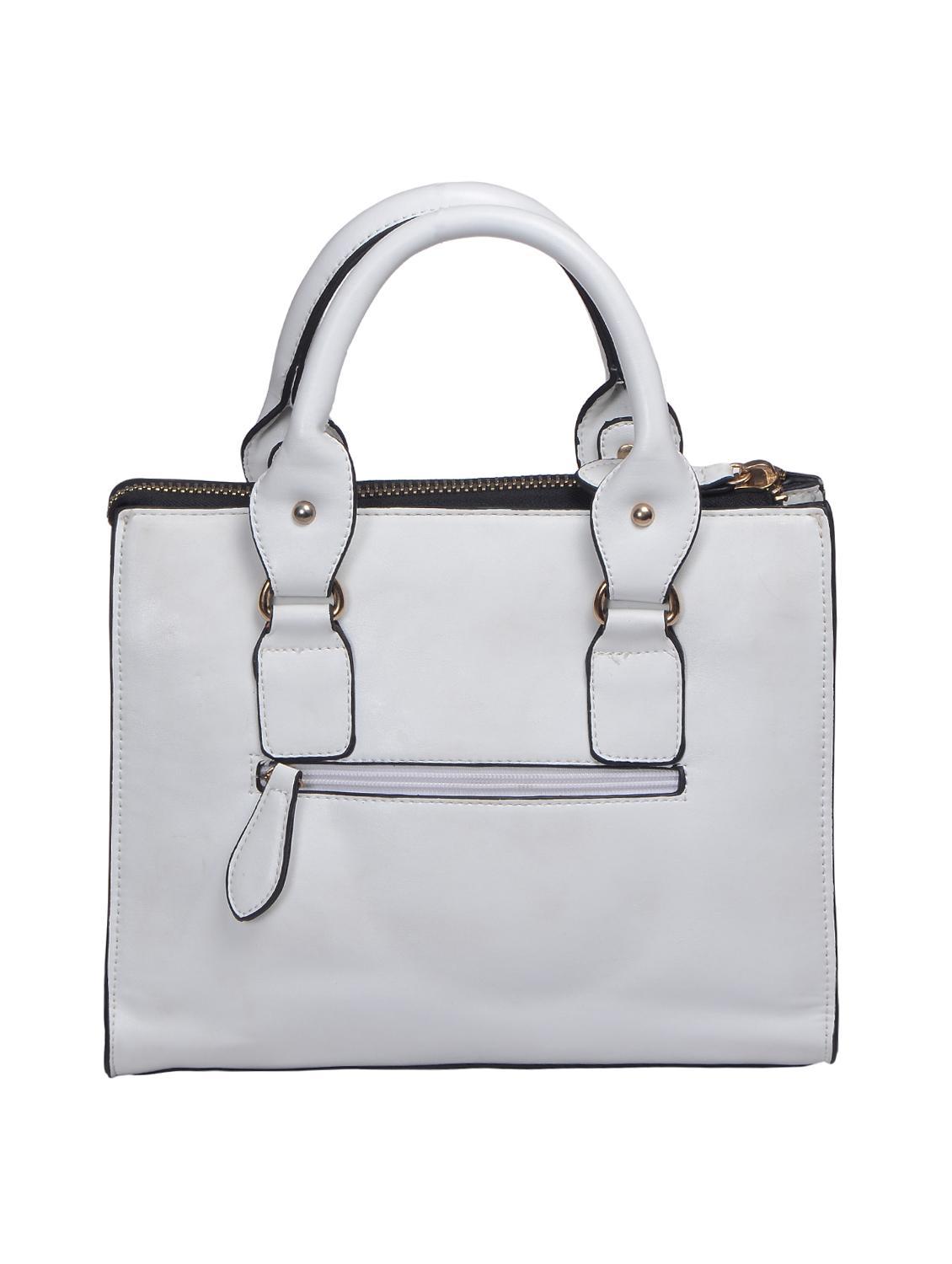 white leatherette handbag - 14848779 - Zoom Image - 2