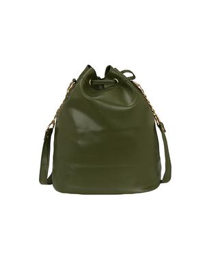 green leatherette regular sling bag - 14850699 - Standard Image - 2