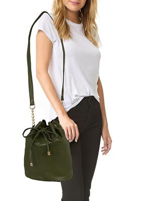 green leatherette regular sling bag - 14850699 - Standard Image - 5
