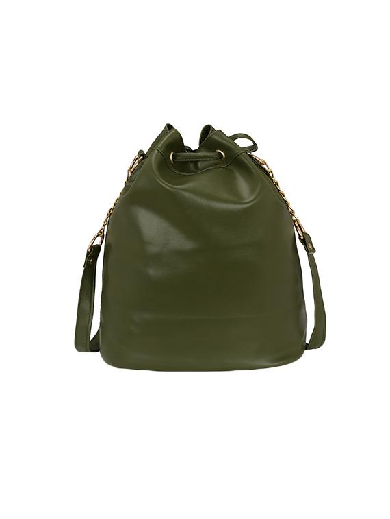 green leatherette regular sling bag - 14850699 - Zoom Image - 2