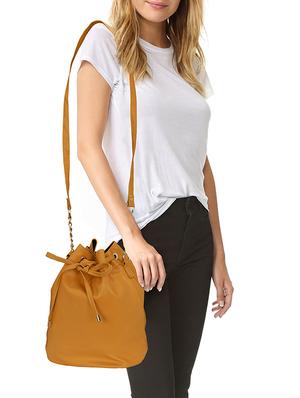 yellow leatherette regular sling bag - 14850701 - Standard Image - 5