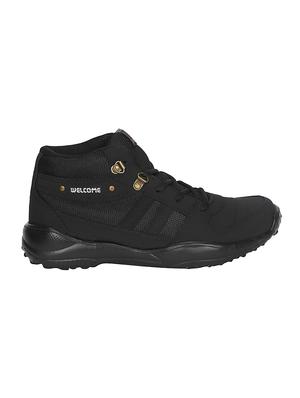 black leatherette trekking shoe - 14852401 - Standard Image - 2