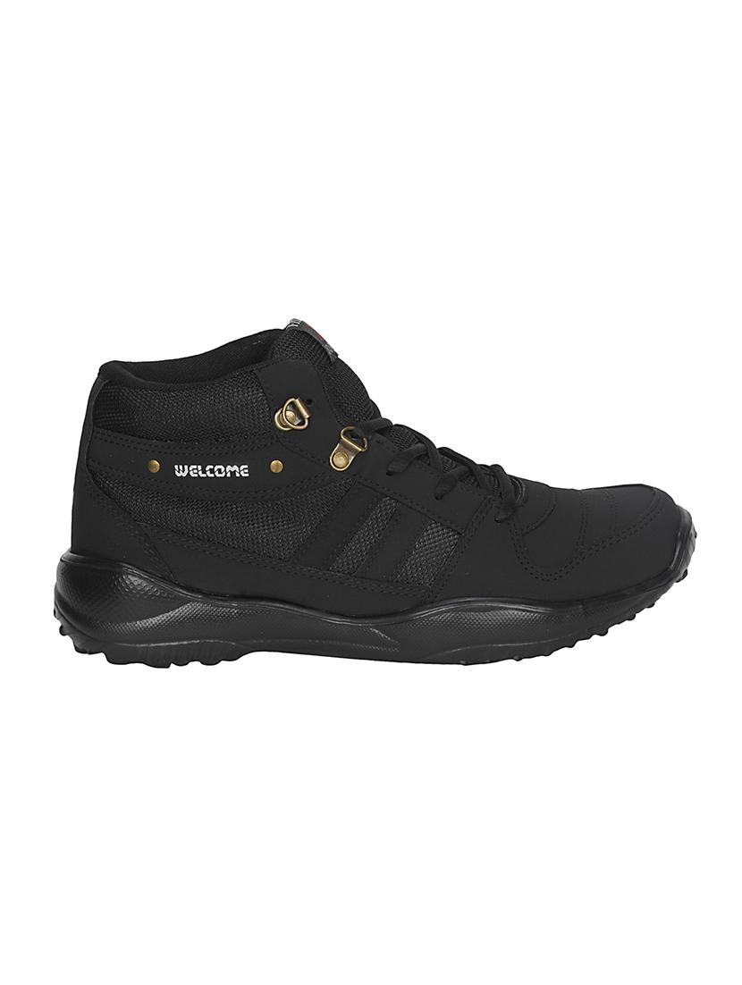 black leatherette trekking shoe - 14852401 - Zoom Image - 2