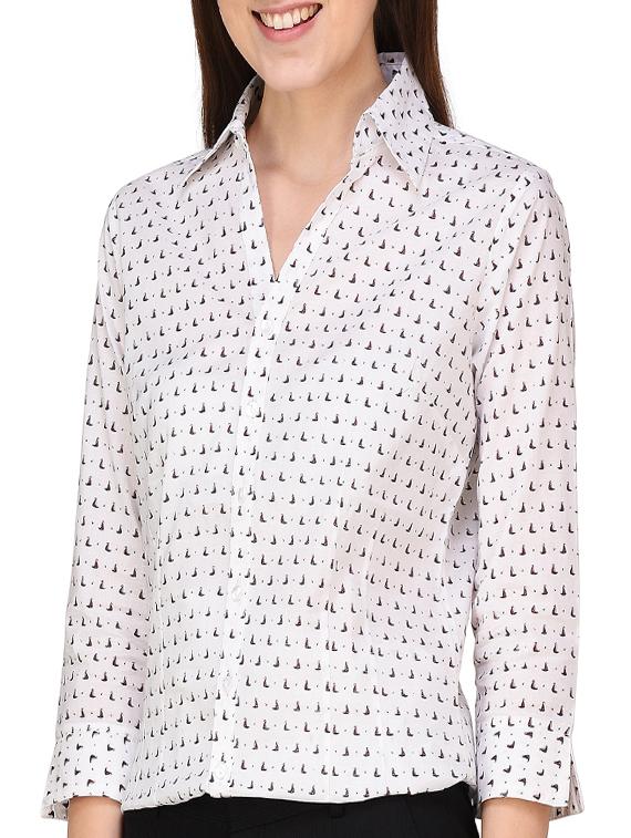white printed shirt - 14852424 - Zoom Image - 2