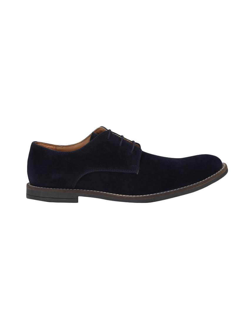 blue suede lace-up derby - 14855404 - Zoom Image - 2