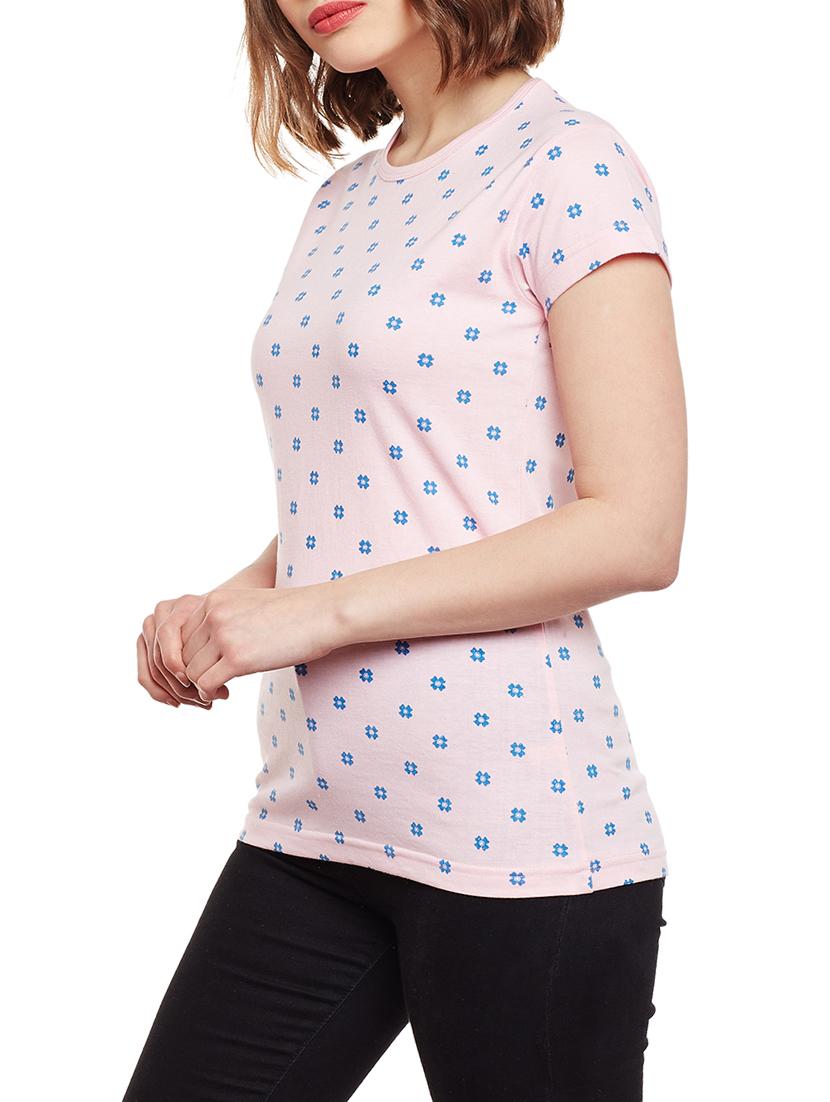 pink printed cotton tee - 14856202 - Zoom Image - 2