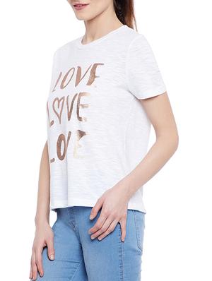 white graphic printed tee - 14860297 - Standard Image - 2