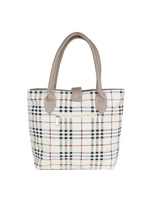 white leatherette regular handbag - 14863369 - Standard Image - 2