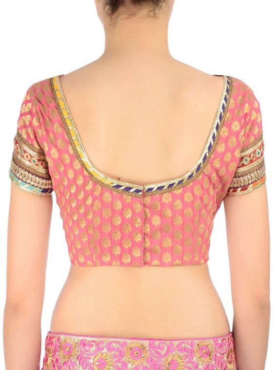 fuchsia designs pink brocade blouse - 14865461 - Zoom Image - 2