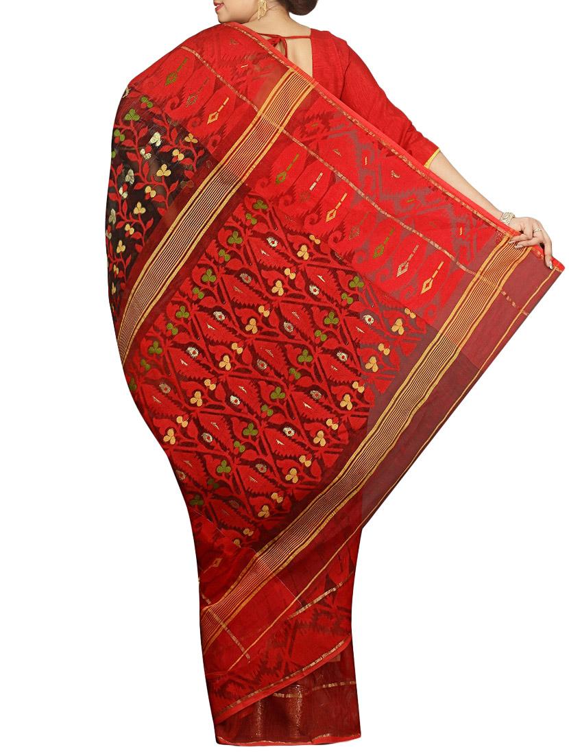 Bengal Hand woven jamdani saree - 14866538 - Zoom Image - 2