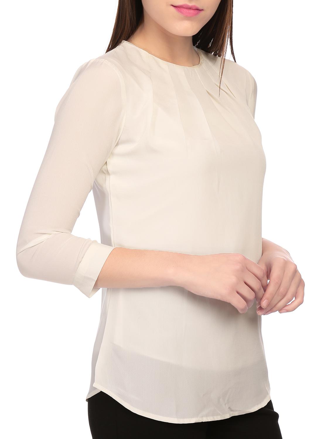 cream solid top - 14867021 - Zoom Image - 2